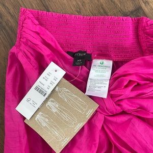 JCREW hot pink swim suit wrap cover up XS